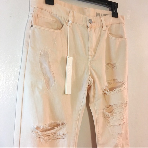 BlankNYC pink distressed ripped jeans - Picture 3 of 6